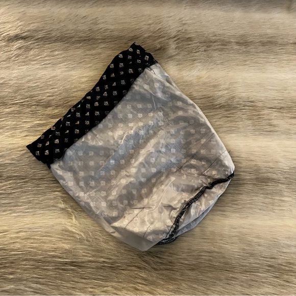 Vintage VERA BRADLEY Classic Black 2002 Ditty Bag Drawstring Plastic Lined Y2K - Picture 9 of 12